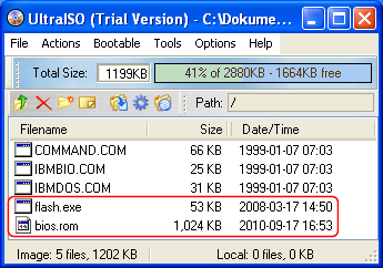 flash bios nu met opstartbare cd